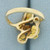 Diamond Abstract Design Nugget Ring in 14k Yellow Gold Mounting with 24k Gold Nuggets