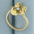 Diamond Abstract Design Nugget Ring in 14k Yellow Gold Mounting with 24k Gold Nuggets