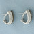Chocolate and White Pave Diamond Earrings in 14k White Gold
