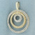 Circles Dimond Pendant in 14k White and Yellow Gold