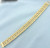 Diamond Two Tone Tread Design Statement Bracelet in 14k Yellow Gold