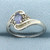 Tanzanite and Diamond Ring in 10k White Gold