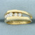 Mens Five Stone Diamond Ring in 14k Yellow Gold