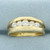Mens Five Stone Diamond Ring in 14k Yellow Gold