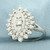Vintage Diamond Cocktail Ring in 14k White Gold