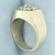 Mens Diamond Target Ring in 14k White Gold