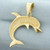 Large Dolphin Pendant in 14k Yellow Gold