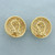 Diamond Cut Dome Button Earrings in 14k Yellow Gold