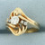 Antique Old Mine Cut Diamond Ring in 14k Yellow Gold