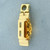 Checkerboard Cut Citrine and Diamond Pendant in 18k Yellow Gold