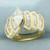 Marquise and Baguette Diamond Engagement Ring in 14k Yellow Gold