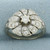 Vintage Diamond Flower Ring in 14k White Gold