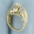 Vintage Marquise and Round Diamond Cocktail Ring in 14k Yellow Gold