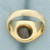 Mens Star Sapphire Ring in 14k Yellow Gold