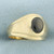 Mens Star Sapphire Ring in 14k Yellow Gold