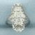 Antique Old European Cut Diamond Art Deco Filigree Ring in 14k White Gold