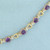 Heart Amethyst and Diamond Tennis Bracelet in 14k Yellow Gold
