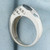 Modern Designer Sapphire and Diamond Ring in 14k White Gold
