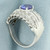 AAA Tanzanite and Diamond Ring in 18k White Gold