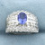 AAA Tanzanite and Diamond Ring in 18k White Gold