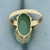 Jade Solitaire Statement Ring in 14k Yellow Gold