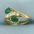 Emerald and Diamond Toi et Moi Ring in 18k Yellow Gold