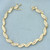 Baguette Diamond Wave Design Tennis Bracelet in 14k Yellow Gold