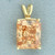 Orange Tourmaline Pendant in 14k Yellow Gold