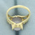 Lavendar Jade Solitaire Ring in 14k Yellow Gold