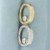 Diamond Two Tone Circle Pendant in 14k Yellow and White Gold