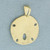 Sand Dollar Diamond Cut Pendant in 14k Yellow Gold