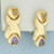 Amethyst and Citrine Heart Drop Earrings in 14k Yellow Gold