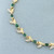 Emerald and Diamond Nature Leaf Tennis Bracelet in 14k Yellow Gold