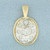 Vintage Diamond Pendant in 14k Yellow and White Gold