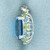 Swiss Blue Topaz and Peridot Statement Pendant in 14k White Gold