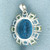 Swiss Blue Topaz and Peridot Statement Pendant in 14k White Gold