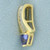 AAA Tanzanite and Diamond Pendant or Slide in 14k Yellow Gold