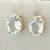 Aquamarine Stud Earrings in 14k Yellow Gold