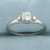 Antique Old European Three Stone Diamond Engagement Ring in 14k White Gold
