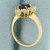 Amethyst and Diamond Halo Ring in 14k Yellow Gold