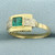 Vintage Emerald Ring in 14k Yellow and White Gold