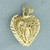 Lace Heart 3D Pendant in 14k Yellow Gold