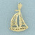 Sailboat Pendant in 14k Yellow Gold