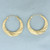 Diamond Cut Twisting Hoop Earrings in 14k Yellow Gold