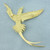 Diamond Longtail Bird Brooch in 18k Yellow Gold