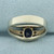 Sapphire and Diamond Ring in 14k Yellow Gold