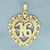 Diamond Sweet 16 Pendant in 14k Yellow Gold