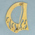 Vintage D Initial Brooch in 18k Yellow Gold