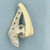 Diamond Pendant or Slide in 14k Yellow and White Gold