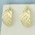 Diamond Cut Half Hoop Earrings in 14k Yellow Gold